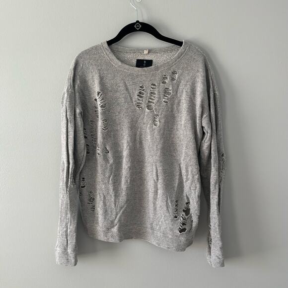 R-13 Barneys New York Women's Distressed Sweatshirt Street wear luxury - Picture 1 of 10